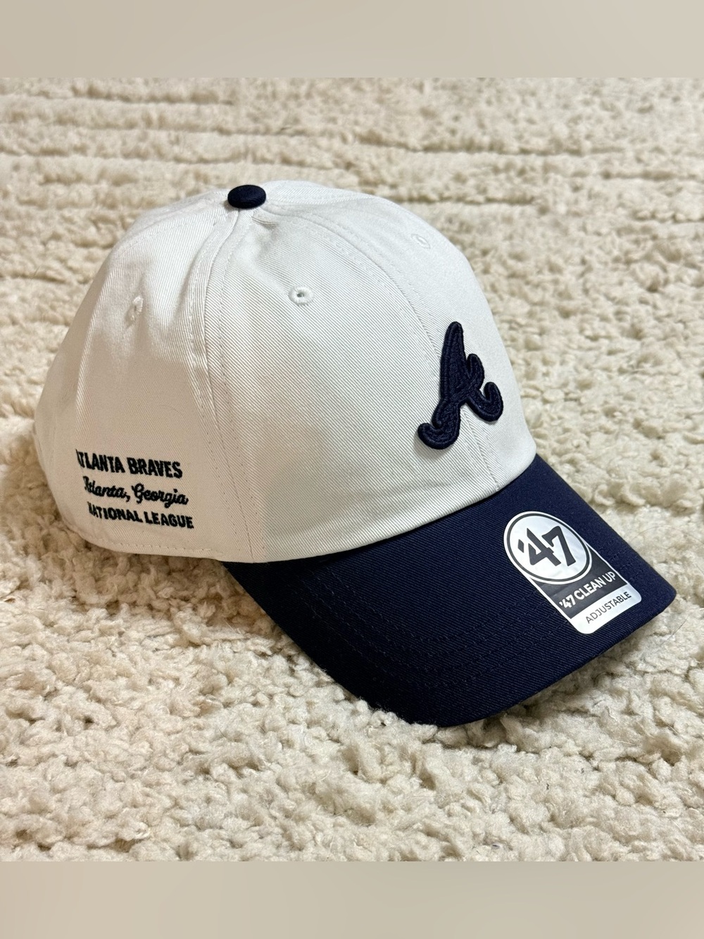 New 47 Brand Atlanta Braves Contemporary Two Tone 47 Clean Up Hat